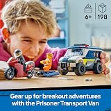 LEGO City Police Prisoner Transport Van 60479 with Motorbike & 3 Minifigures view 3