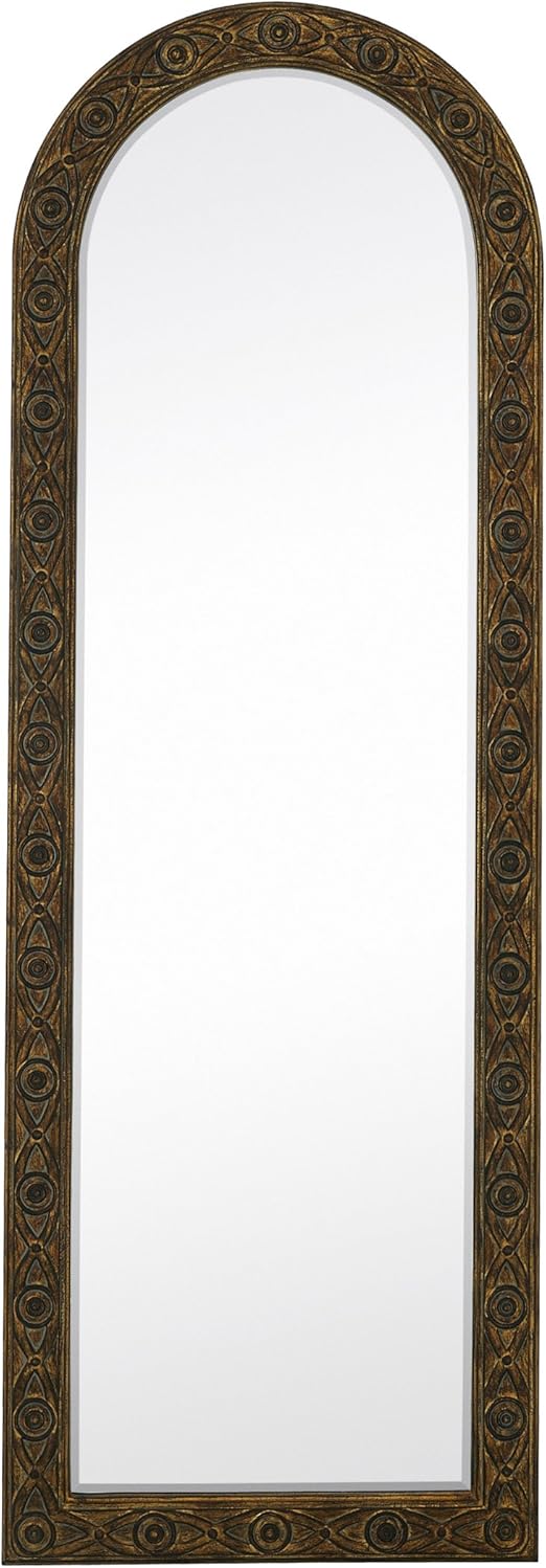 Amazon Com Majestic Mirror Arched Floor Mirror Gold Home