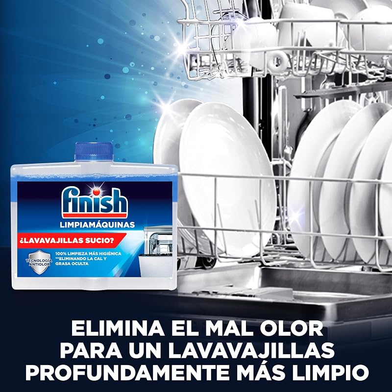 Finish machine cleaner - limpador para lava-louças contra mau odor, calcário e gordura para lava-louças, limpador para lava-louças - 4 unidades