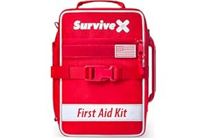 SurviveX Large First Aid Kit for Car, Travel & Home - Emergency Kit for Hiking, Camping, Backpacking and Outdoor Adventures -