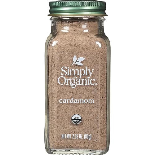 Simply Organic Cardamom, 2.82 Ounce, Certified Organic & Kosher, Aromatic, Subtly Spicy-Sweet, No ETO, Non Irradiated