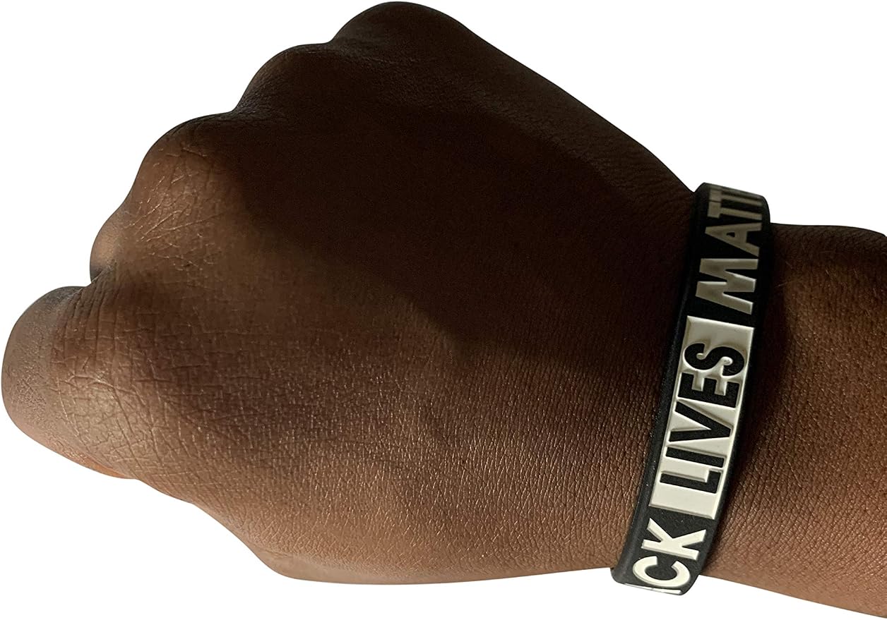 TheAwristocrat 3 Pack BLACK LIVES MATTER Silicone Wristbands - Support Racial Justice & Equality
