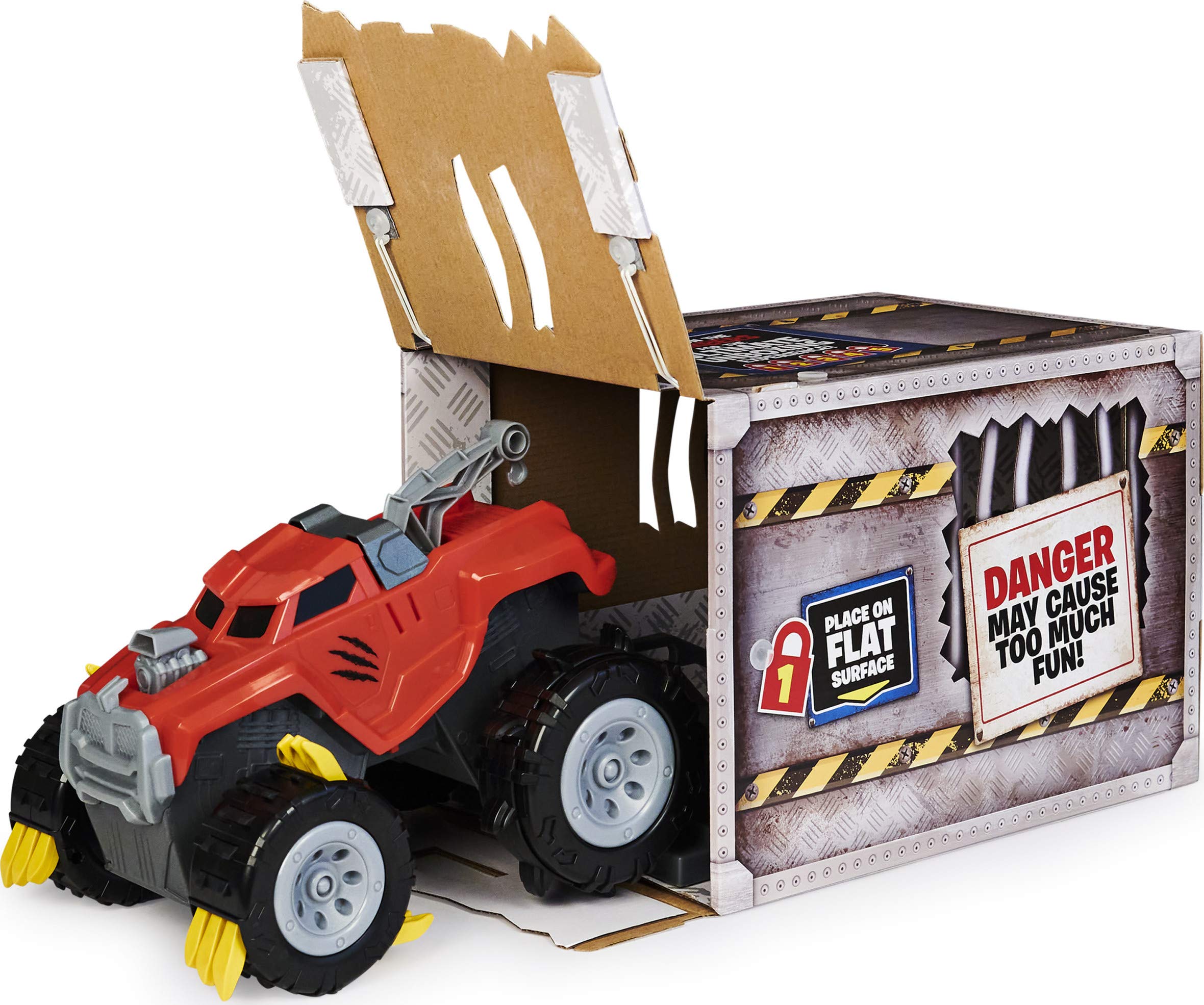 The Animal Interactive Unboxing Toy Truck with Retractable Claws and Lights and Sounds, for Kids Aged 4 and up