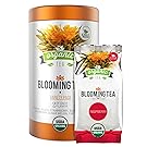 Organic Blooming Tea - 14-Count Variety Pack of Flowering Tea in a Gift Canister - 100% Organic Calendula Flowers and Green Tea Leaves in Hand Sewn Blooming Tea Balls from Kiss Me Organics