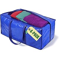 Jumbo Heavy-Duty Moving Bags, Clothing Storage Bags with Sturdy Zipper - Better Than Moving Boxes - Perfect Clothes…