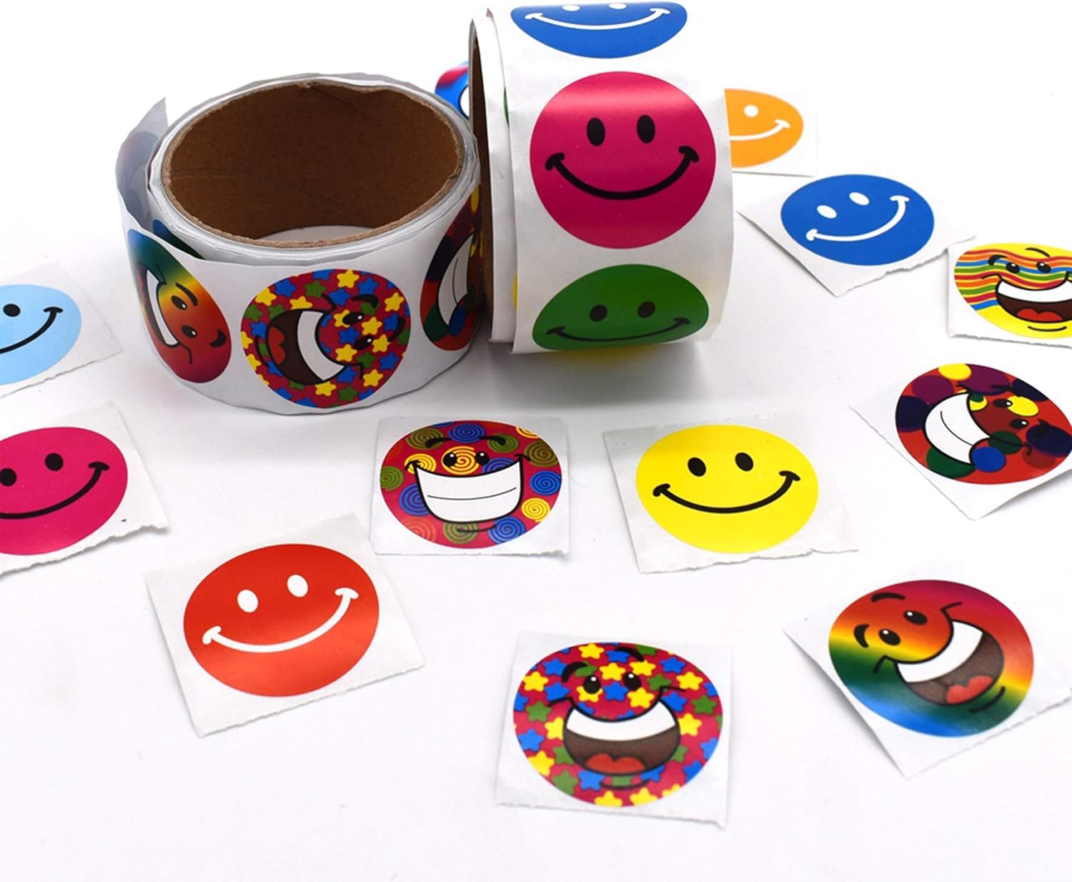 Emoji Smiley Sticker,Xiuyer 38mm Round Smile Face Stickers Teacher