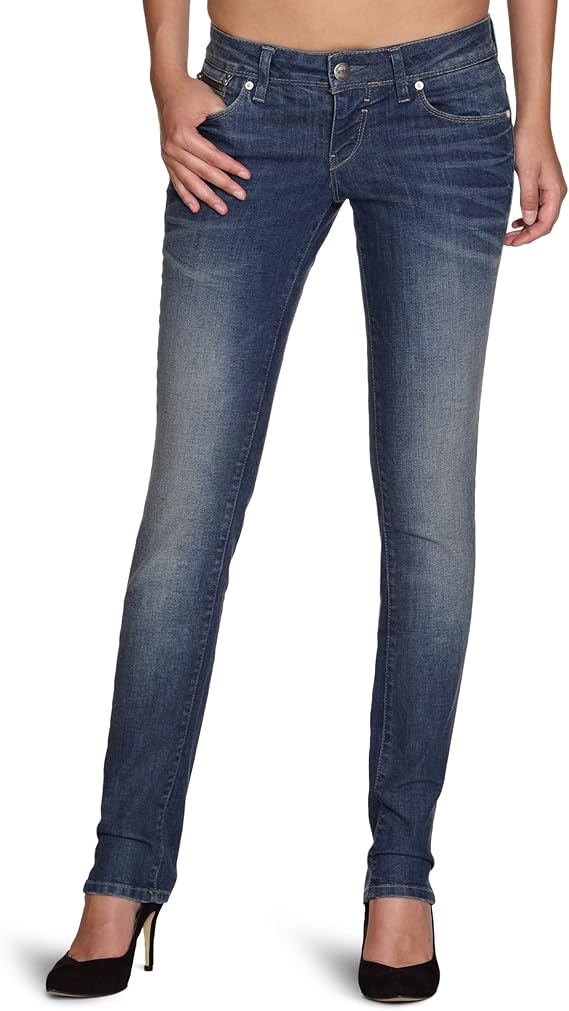 ONLY Damen Jeans Niedriger Bund, 15066588 Slim Low Jolina RIM1629, Gr. 26/32 (26), Blau (Denim ...