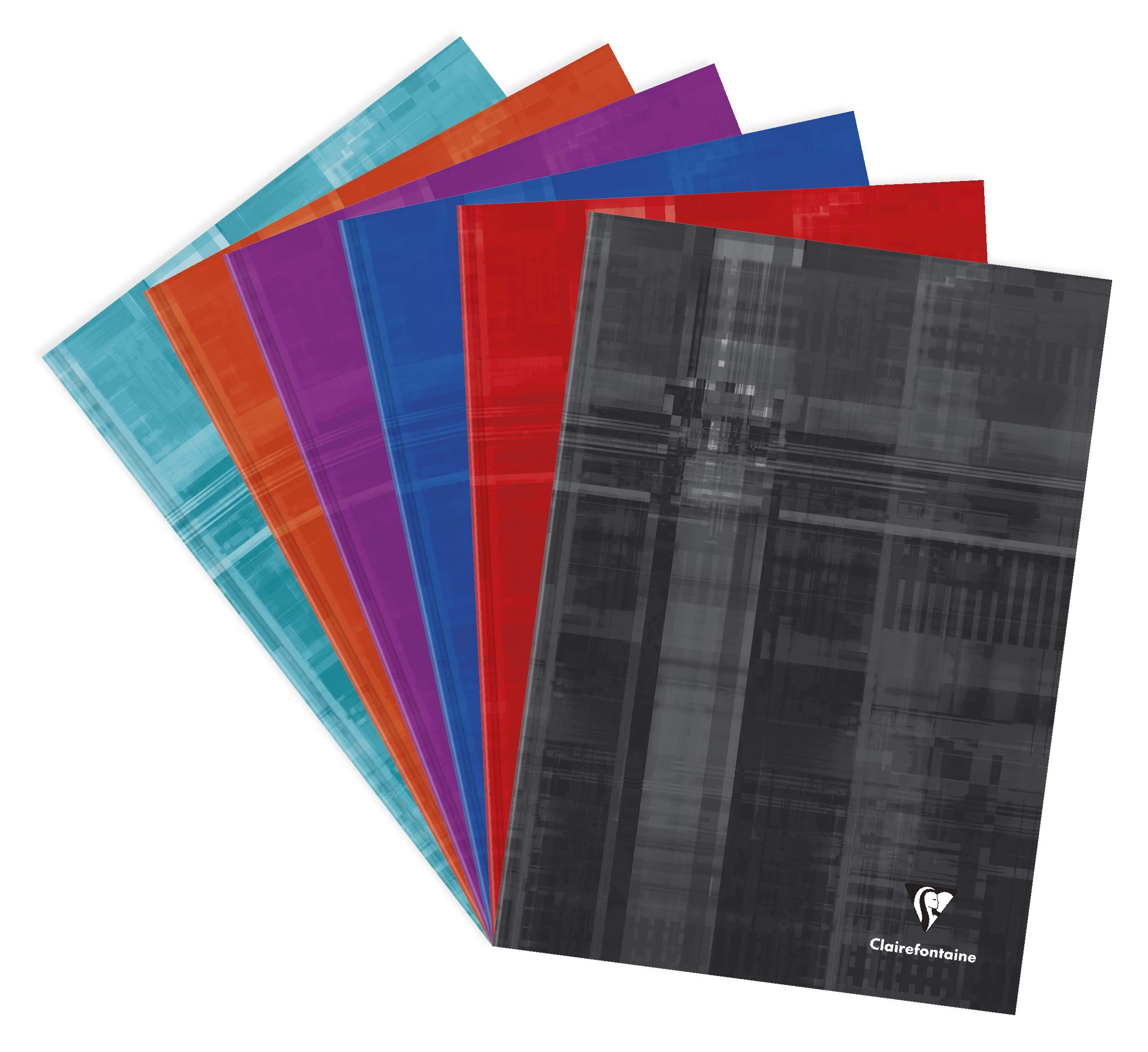 Clairefontaine 9045C - One Hardcover Rigid Notebook - A4 21x29,7 cm - 192 Lined Pages with Margin - White Paper 90 g - Laminated Card Cover Random Colour