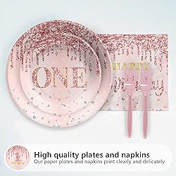 Grencian 96 Pcs 1st Birthday Party Supplies for