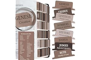 Saintilway Productions - Bible Tabs Premium Tear Resistant Bible Tabs – Easy to Apply, Laminated for Durability – Old & New Testament – Perfect for All Bibles - Bible Tabs for Women and Men (Beaver)