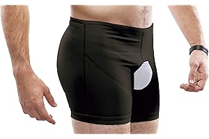 Inguinal Hernia Support Belt Invisible Underpants Compression Garment Truss Galess (Black, M)
