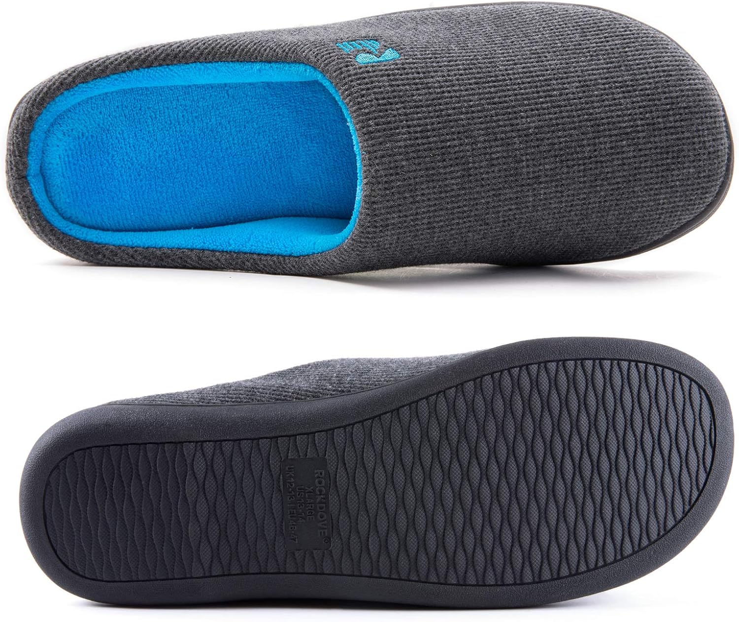  | RockDove Men's Original Two-Tone Memory Foam Slipper | Slippers