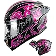 1Storm Motorcycle Modular Full Face Helmet DOT Flip up Dual Visor Anti Fog Pinlock Shield: HJA119