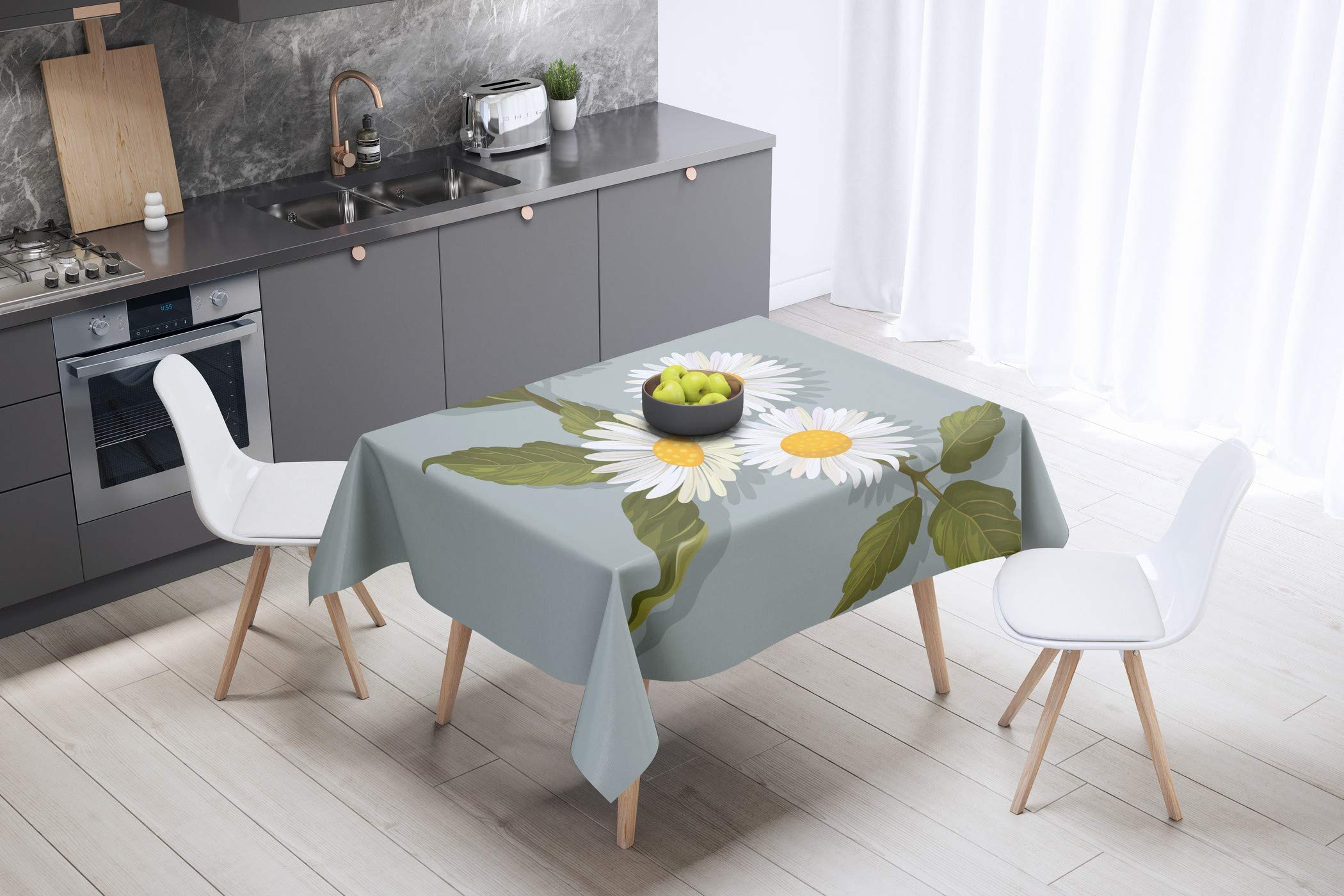 Bonamaison Kitchen Decoration, Tablecloth, 140cm x 140cm - Designed and Manufactured in Turkey