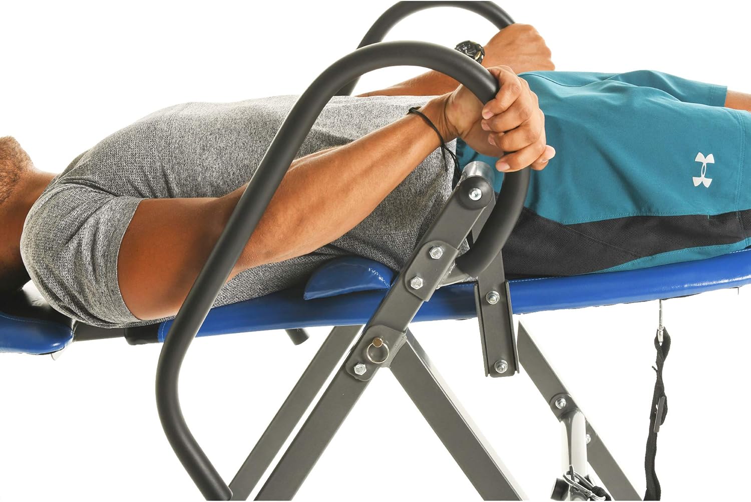 Exerpeutic 150L Triple Safety Locking Inversion Table with Secondary Auto Safety Lock, Visual Lock Indicator and Lumbar Pillow : Sports & Outdoors