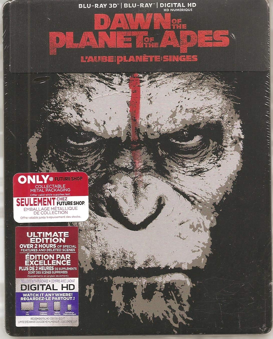 Amazon Com Dawn Of The Planet Of The Apes Limited Edition Steelbook 3d Blu Ray Blu Ray Movies Tv