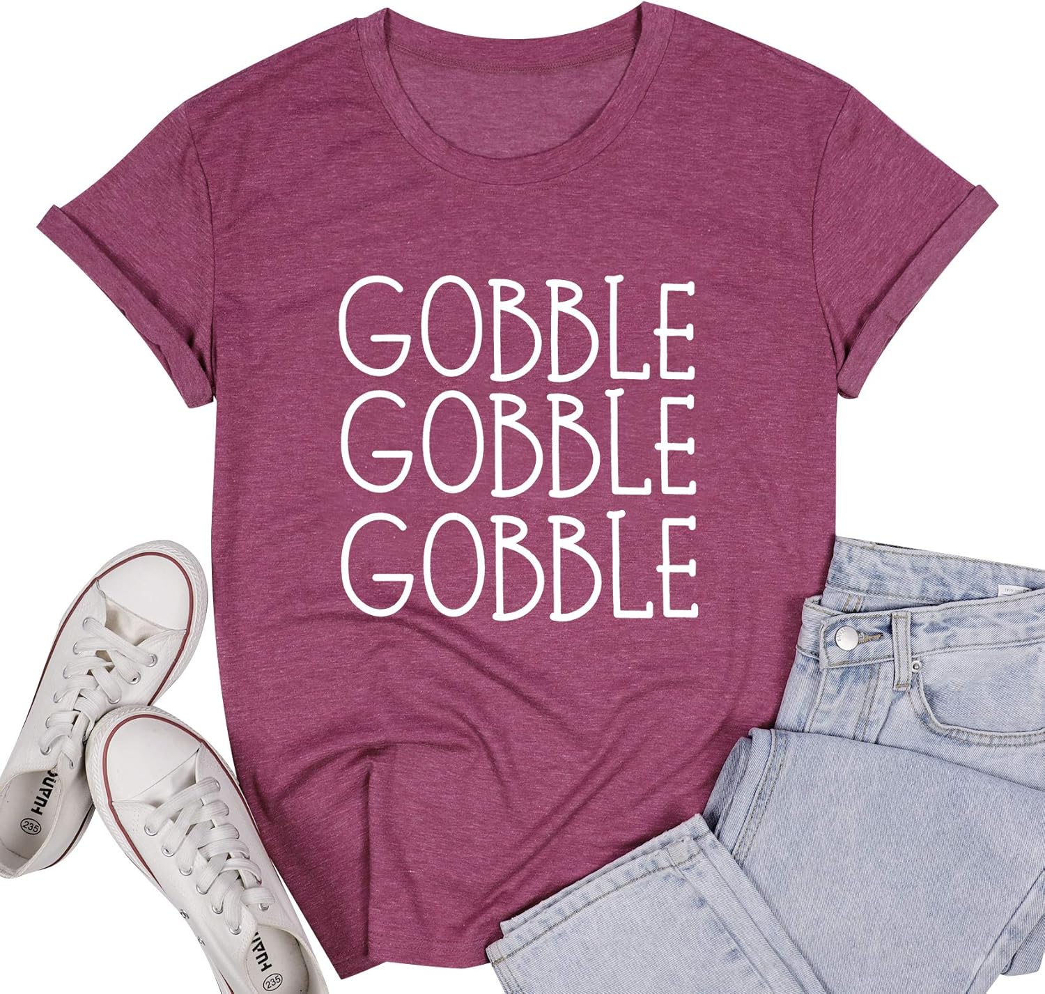 Gobble Gobble Gobble T Shirt for Women Funny Cute Thanksgiving Tshirts