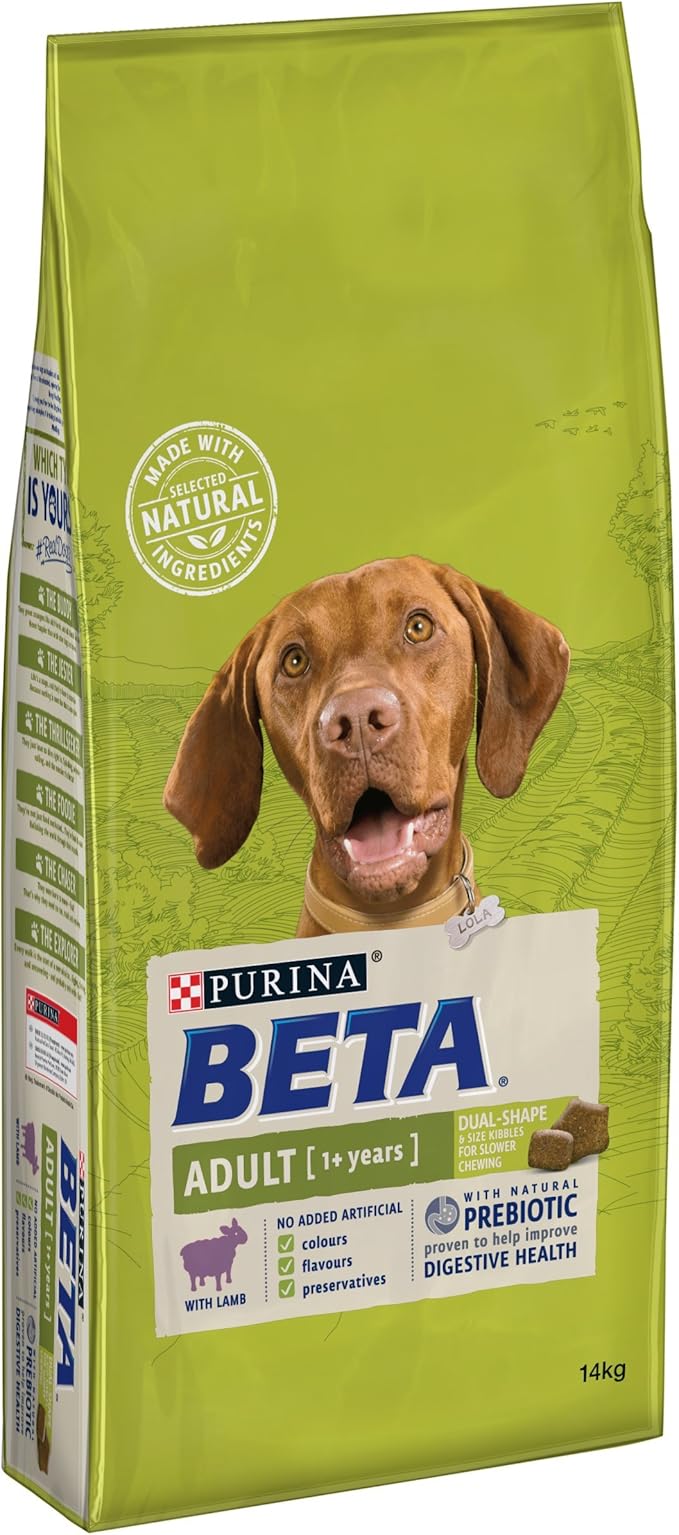 PURINA BETA Adult Dry Dog Food with Lamb, 14 kg Amazon.co.uk Pet Supplies