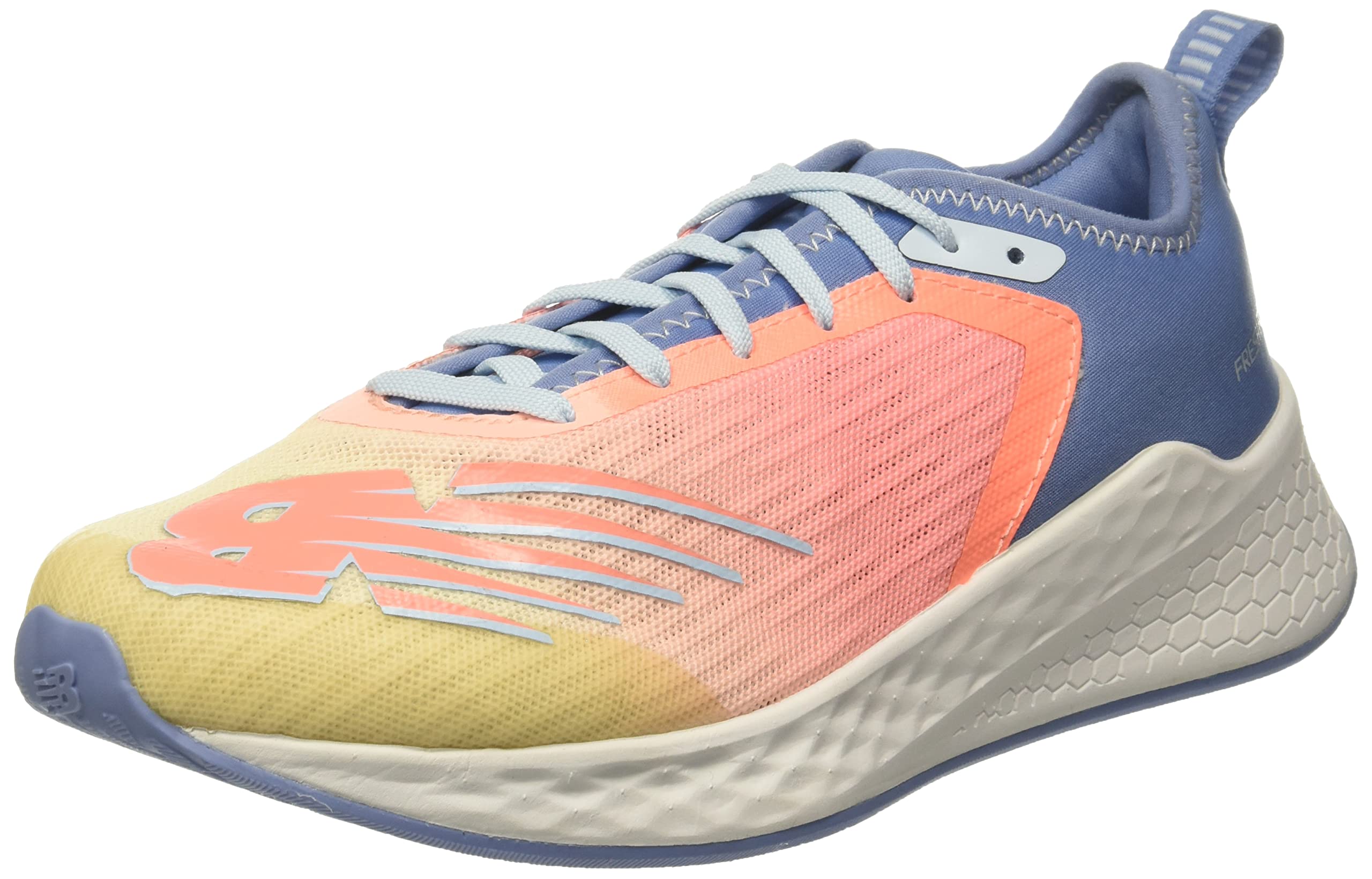 New Balance Kid's Fast V2 Running Shoe, Cloud Pink/Stellar Blue/Clear Yellow, 1 M US Image