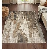 LUXE WEAVERS Lagos Collection Beige 4x5 Abstract Area Rug