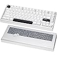 KEEBMONKEY WOBKEY Rainy 75 CNC Aluminum HMX/JWK/Cocoa Switches Triple-Mode Connectivity Mechanical Keyboard with Superior Acoustics, RGB/FR4/Silver SUS304/7000mAh/Cocoa Switch (Pro - Silver)