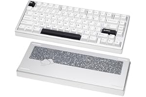 KEEBMONKEY WOBKEY Rainy 75 CNC Aluminum HMX/JWK/Cocoa Switches Triple-Mode Connectivity Mechanical Keyboard with Superior Acoustics, RGB/FR4/Silver SUS304/7000mAh/Cocoa Switch (Pro - Silver)