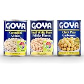 Goya White Bean Trio, Soups and Pasta Dishes, 15.5 oz | Cannellini, Small Canned White Beans, Chick Peas, Pantry Staples for Salads, Soups &amp; Pasta Dishes, 15.5 oz Each, Classic
