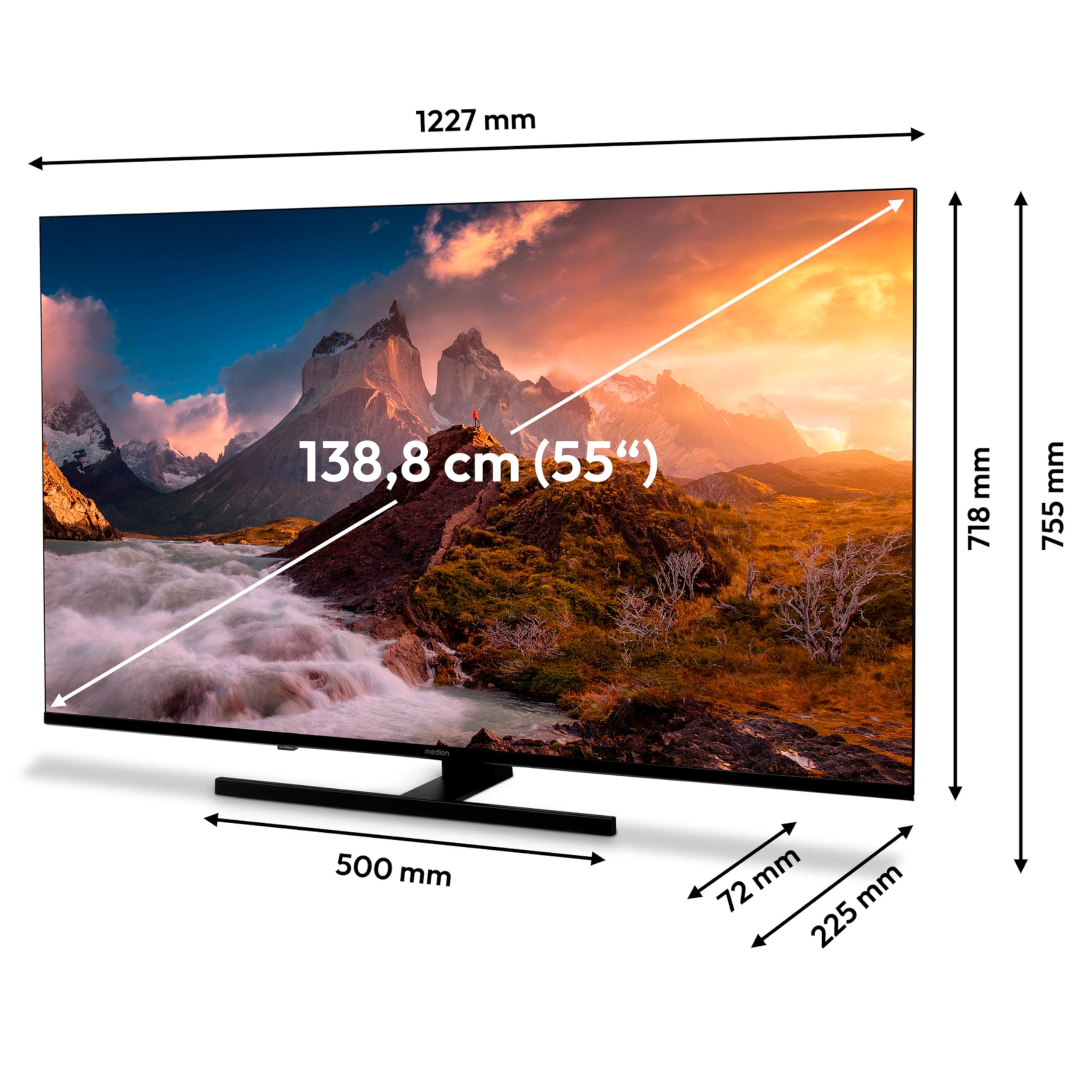 MEDION 138,8 cm (55 Zoll) QLED Fernseher (Fire TV, 4K Smart TV, Dolby Vision HDR, Dolby Atmos, Prime Video, Bluetooth, DVB-T2, MD 855800) 6