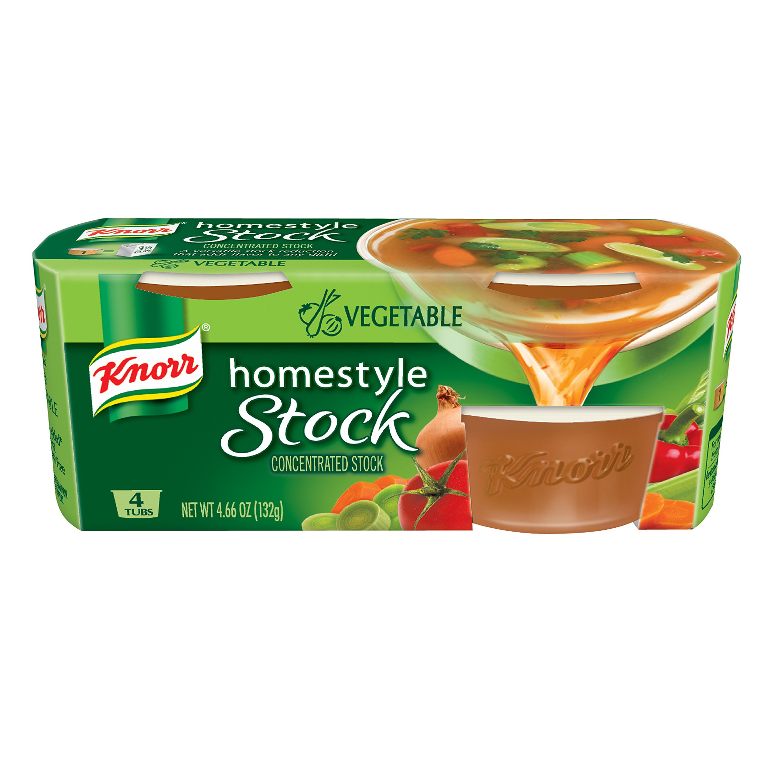 Knorr Homestyle Stock Concentrated Broth, Beef 4.66 oz, (4 count) 4 Packs Grocery