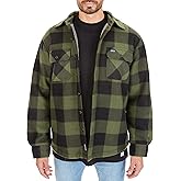 Smith's Workwear Men's Sherpa Lined Plaid Fleece Shirt Jacket