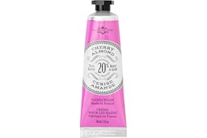 La Chatelaine 20% Shea Butter Hand Cream, Travel Size, Organic Argan Oil, Moisturizing, Nourishing, Repairing, Extra Rich, Non-Greasy, Made in France, Paraben Free, 1 oz/ 30ml (Cherry Almond)