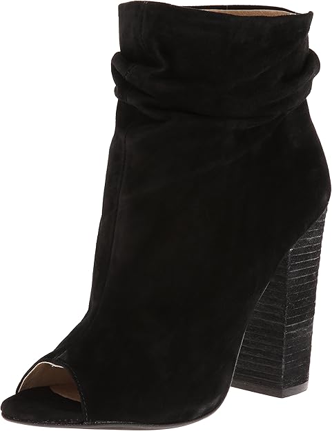 black peep toe booties