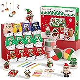 Air Dry Clay Kit - Christmas Theme, Modeling Clay for Kids, DIY Model Magic Clay with Sculpting Tools and Tutorials,12 Boxes 