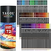 Yagol Colored Pencils for Adult Coloring Books, 72 Color Pencil Set, Soft Core Color Pencils for Adult Coloring Book, Coloring Pencils for Adults - Drawing, Sketching, Blending & Shading-Art Supplies.