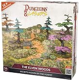 Dungeons &amp; Lasers: The Elven Woods Starter Set - 34 Piece Set Includes Miniature Elements and Accessories - RPG Terrain for DND and 5E Compatible Tabletop Games - Unpainted and Unassembled - Ages 14+