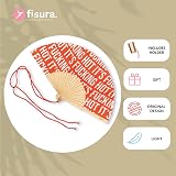 Fisura Handheld Folding Fan with Hanger It is f*cking hot red pattern view 2