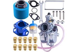 ORAEVY VM22 Racing Performance Carburetor Carb Mainfold Intake Pipe Air Filter Fit For Predator 212cc GX160 Honda GX200 CT200U 196cc KT196 Clones Go Kart Mini Bike Race Kart (Blue)