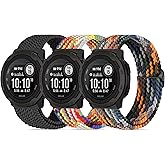 Laband 22mm Braided Nylon Compatible with Garmin Instinct 3 45mm/Instinct 2 Solar/Instinct, Soft Stretchy Sport Strap Woven Loop Elastic Wristbands for Garmin Instinct Tactical/Tide/Esports/Solar