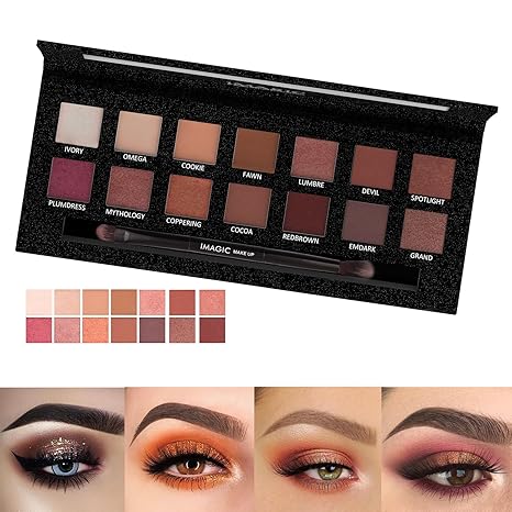 Lidschatten-Palette 14 Farben Lidschatten Pulver Make-up Waterproof Lidschatten-Palette Kosmetik von Pretty comy Valentinstag