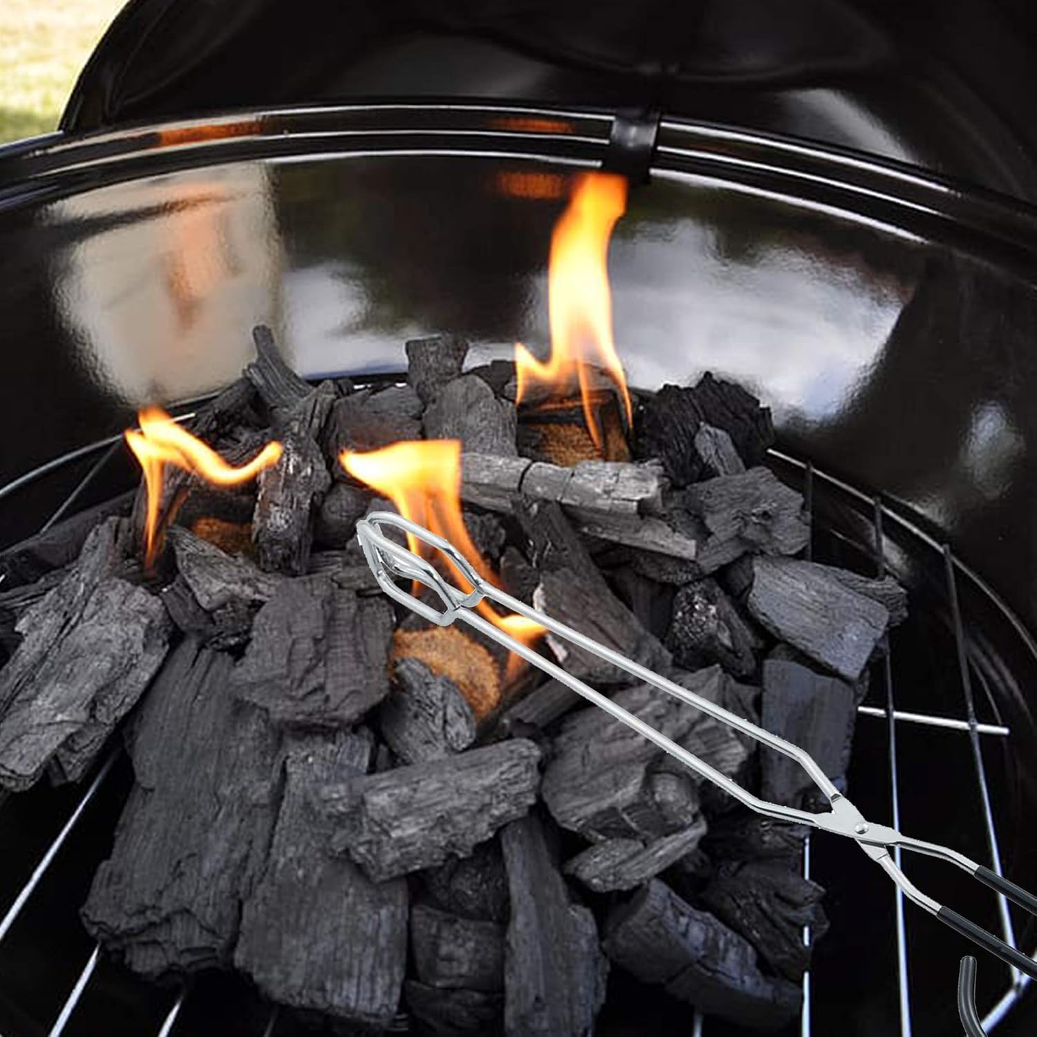 Fire Pit Mat For Deck Fireproof Round 36 Fire Pit Mat For Under Fire Pits Heat Insulation Pad Rubber Fire Pit Deck Protector Reflecting Pad With Tong Outdoor Heating Patio Lawn