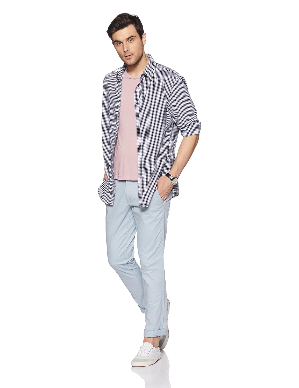 cherokee men's tapered fit casual trousers