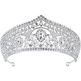 HEWEICSY Tiaras and Crowns for Women,Crystal Wedding Tiara for Women Royal Queen Crown Headband Metal Princess Tiara for Bride Birthday Prom