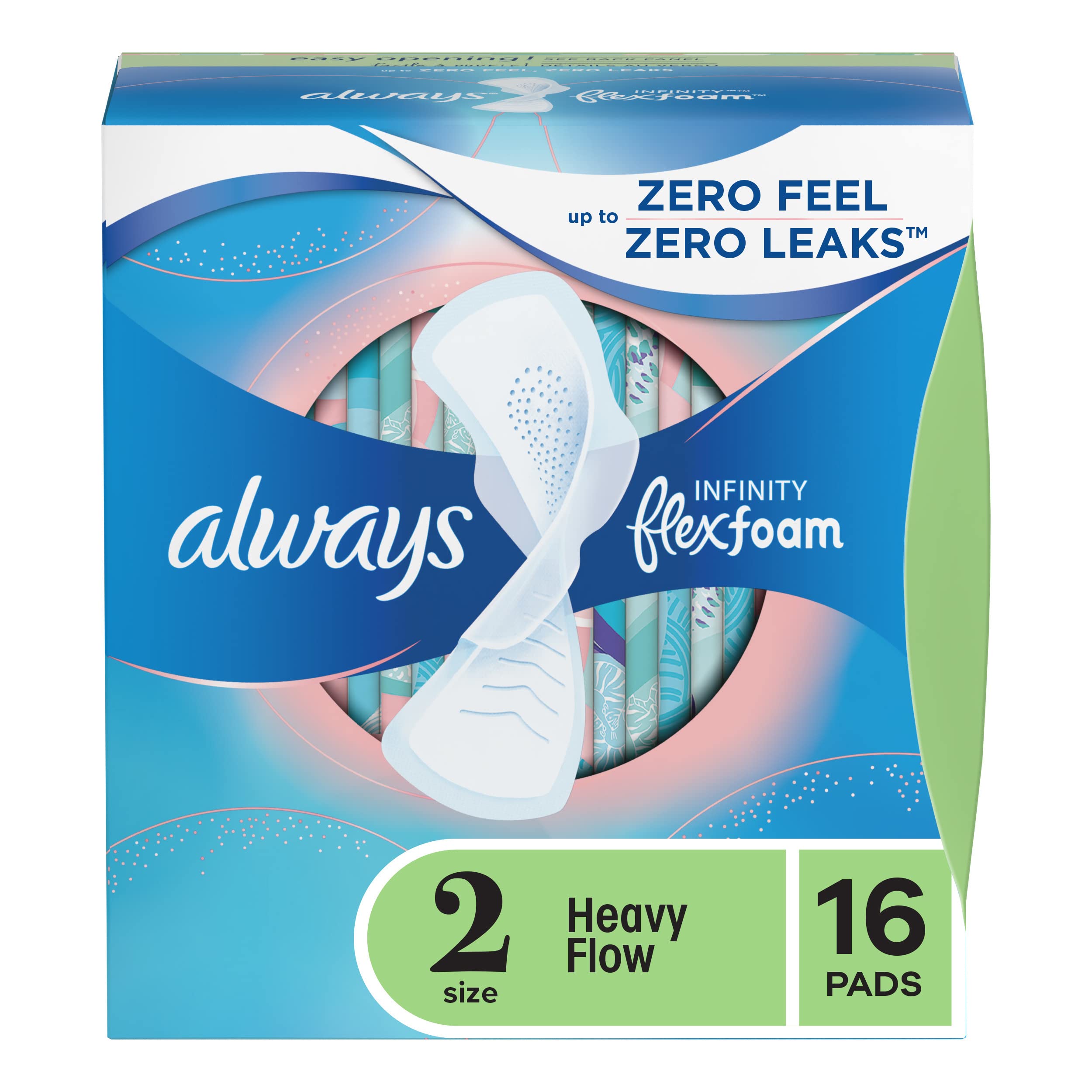 Always Infinity Heavy Flow Flexi-Wings Pads 16ct
