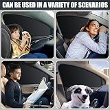 ZATOOTO Car Window Shades 2Pcs Magnetic Sunblock Privacy Black Universal view 5