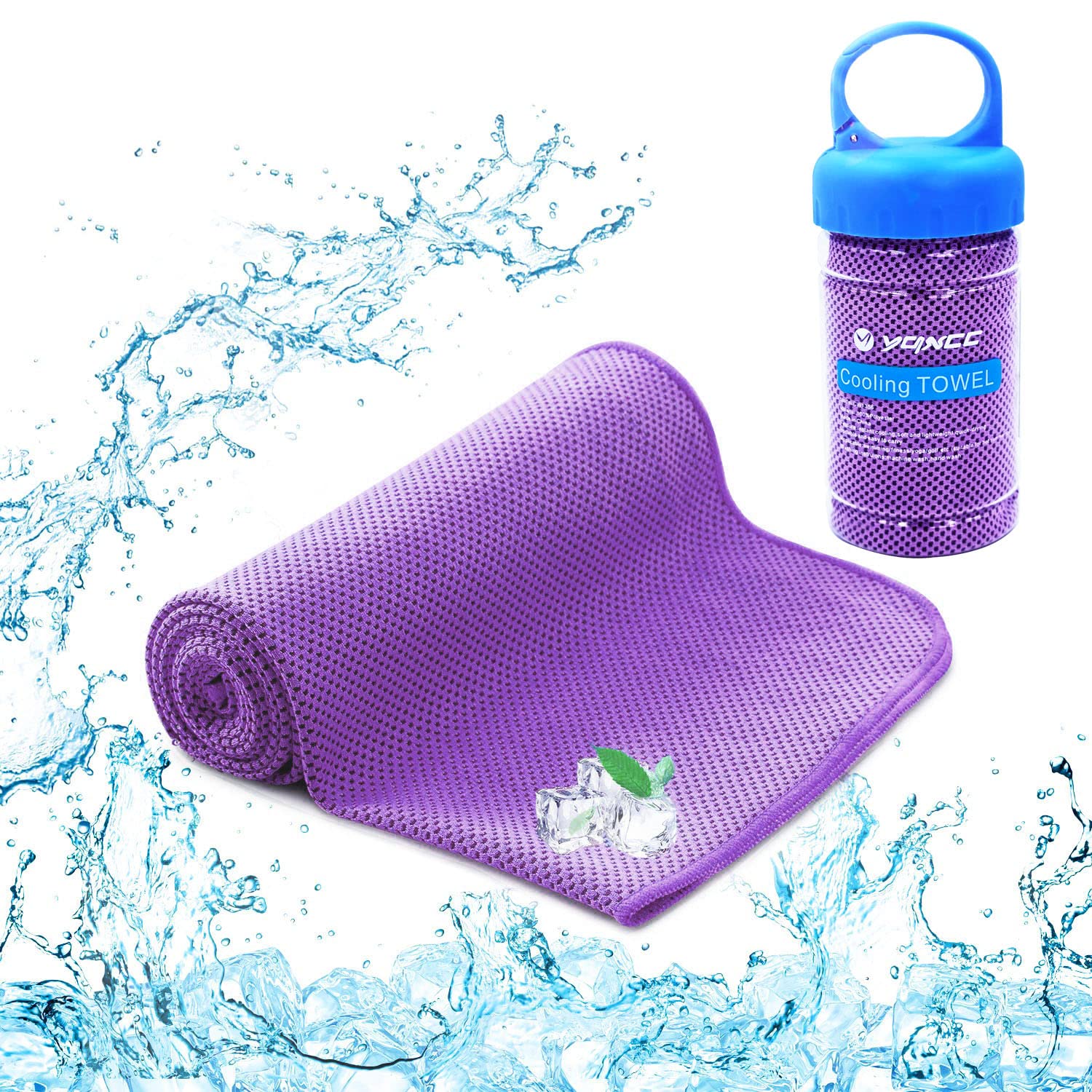 YQXCC Cooling Towels | 120x30 cm | Cool Cold for Neck | Microfiber Soft Breathable Chilly | for Yoga, Golf, Gym, Camping, Running, Workout & More Activities