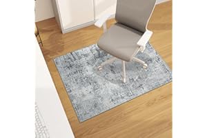 chakme Office Chair Mat for Hardwood Floor, 48"x36" Desk Chair Mat for ​Hardwood Floor, Easy Glide Computer Chair Mat Protector for Rolling Chair Under Desk Rug Nonslip Backing, Boho Chair Mat