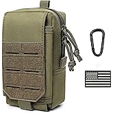 Tactical Molle Utility Pouch Cell Phone Pouch, Waist Bag Belt Pouch for Men, EDC Bag Gadget Organizer Vest Pack Purse Mobile Phone Case Hunting Compact Bag for Runing