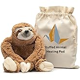 Lulumaia Sloth Heating Pad Stuffed Animal Microwavable Heating Pads for Menstrual Cramps Long-Lasting and Reusable Plush Microwavable Animal for Soothing Comfort During Periods Cramps (Cuddly Sloth)