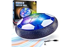LINKOWIN Hover Soccer Ball Kids Toys, USB Rechargeable Hover Ball with Protective Foam Bumper and Colorful LED Lights, Air Power Soccer Hover Ball for Kids Soccer Game for 3 4 5 6 7 8-12 Years Old Boy Girl