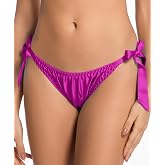 Farlenoyar Women Silk Panties Lightweight Briefs Smooth Breathable Satin Bikini,Sexy Tie-Side Underwear Daily Fit Comfort